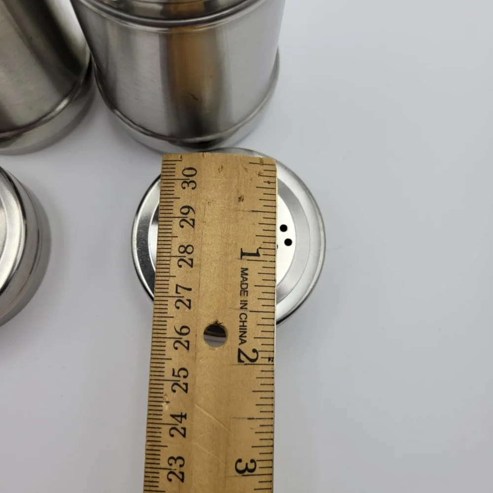 Modern Silver Salt and Pepper Shakers